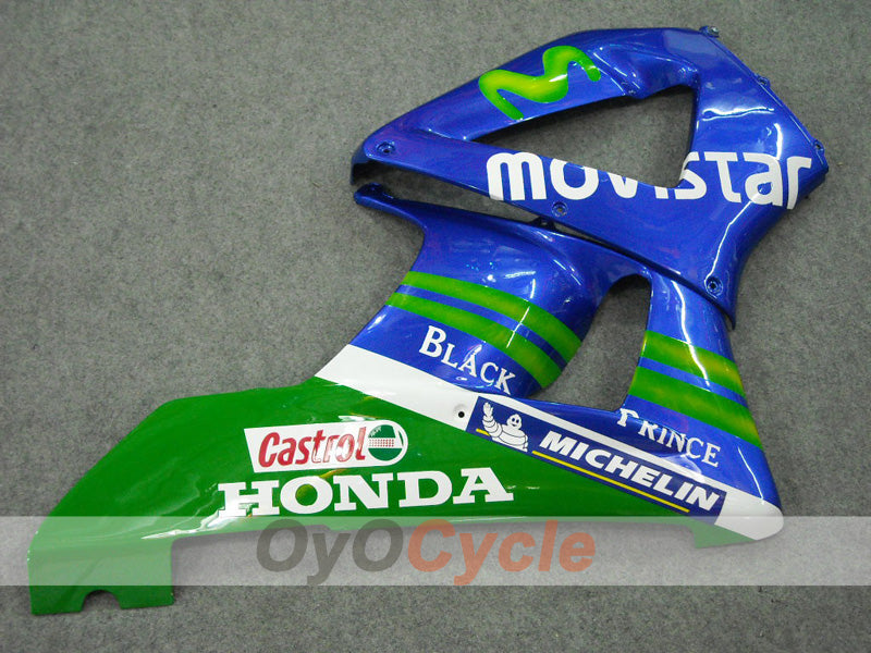 Injection Fairing kit for 02-03 CBR900RR 954 - Green, Blue - Movistar #OYO87902839