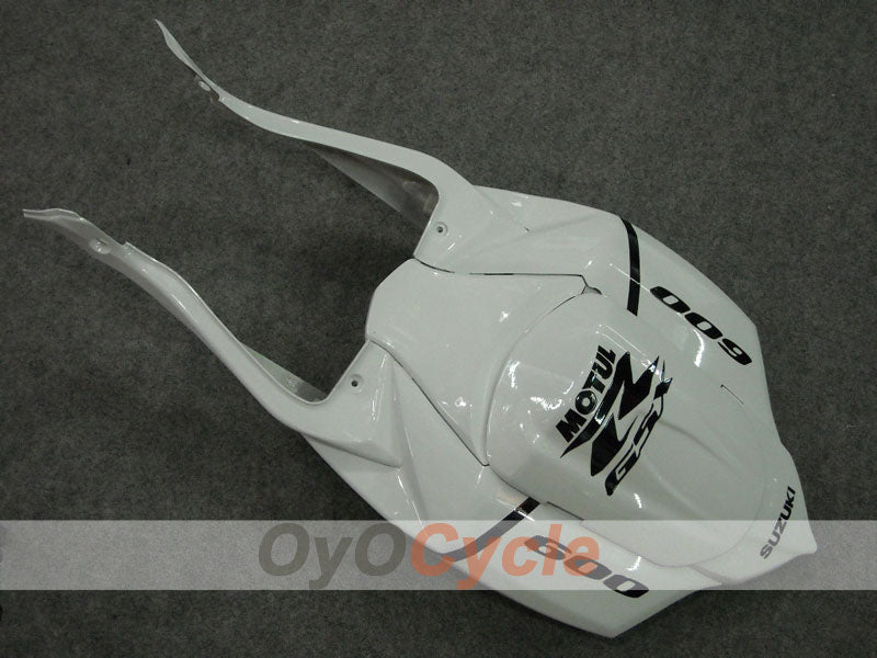 Injection Fairing kit for 08-10 GSX R600 - White, Black - Corona, MOTUL #OYO87901606