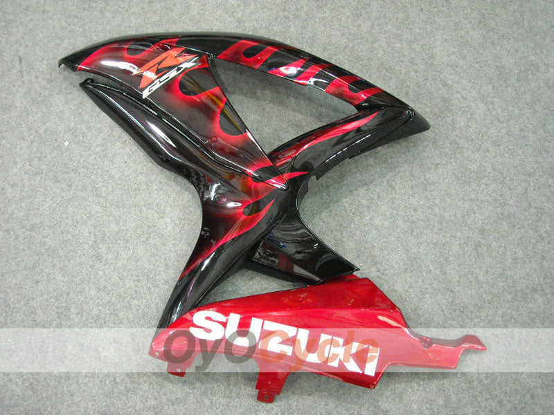 Injection Fairing kit for 08-10 GSX R750 - Red, Black - Flame #OYO87901429
