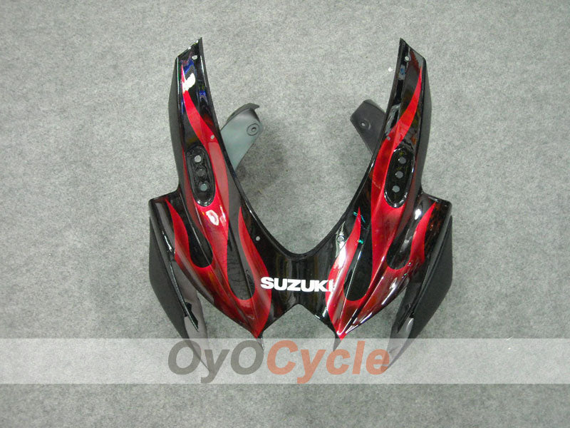 Injection Fairing kit for 08-10 GSX R750 - Red, Black - Flame #OYO87901429