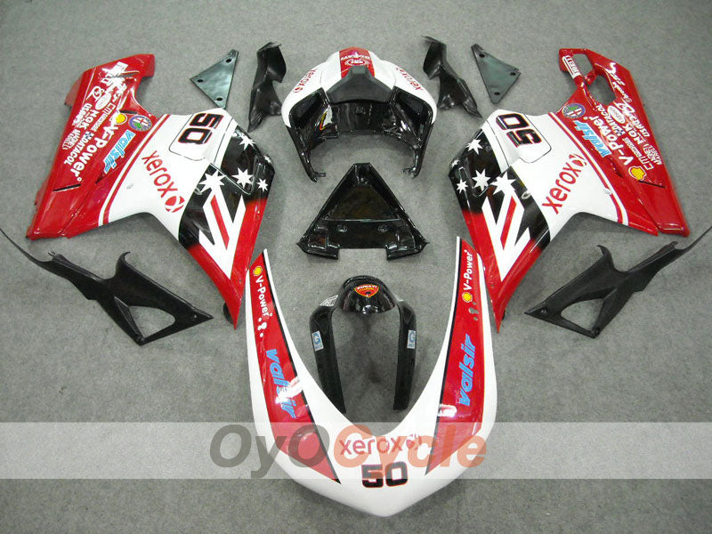 Injection Fairing kit for 08-13 Ducati 848 - Red, Black - Xerox #OYO87902239 Secondary image