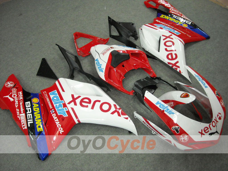 Injection Fairing kit for 08-13 Ducati 848 - Red, White - Xerox #OYO87902242 Main image
