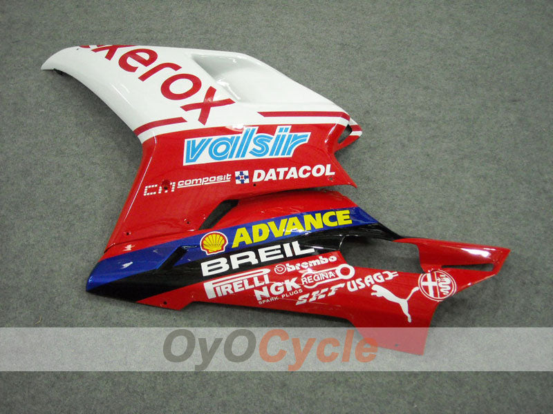 Injection Fairing kit for 08-13 Ducati 848 - Red, White - Xerox #OYO87902242