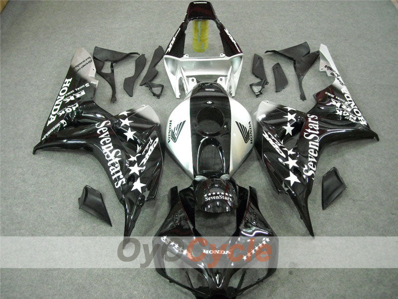 Injection Fairing kit for 06-07 CBR1000RR - Black, Silver - SevenStars #OYO87900651 Main image