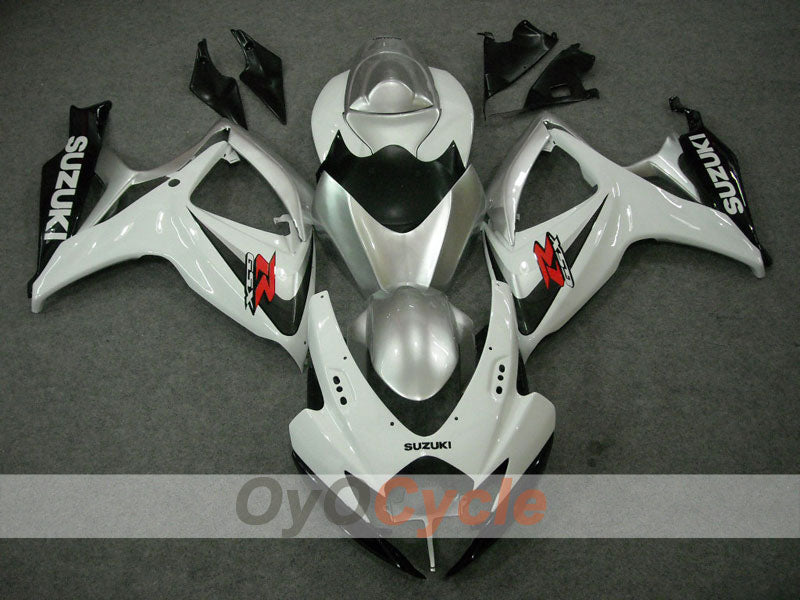 Injection Fairing kit for 06-07 GSX R750 - White, Silver - Factory Style #OYO87901315