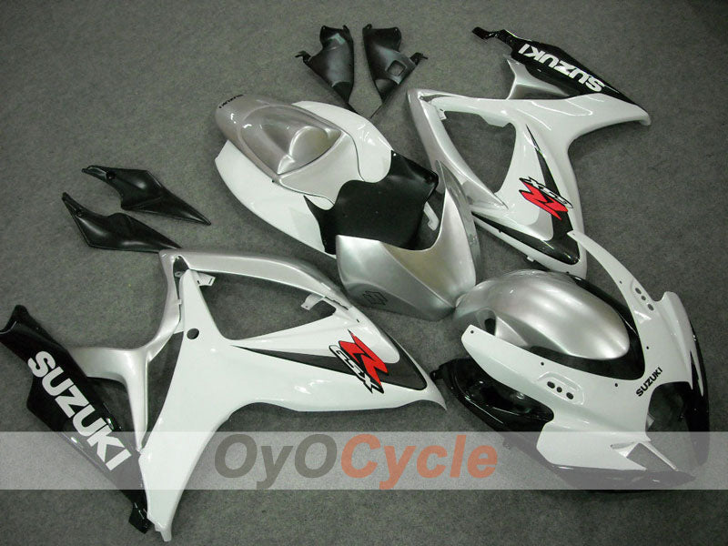 Injection Fairing kit for 06-07 GSX R600 - White, Silver - Factory Style #OYO87901534