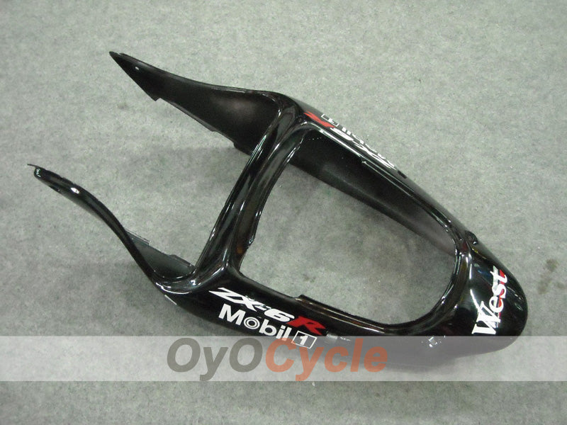 Fairing kit for 02-03 NINJA ZX-9R - White, Black - West #OYO87903055