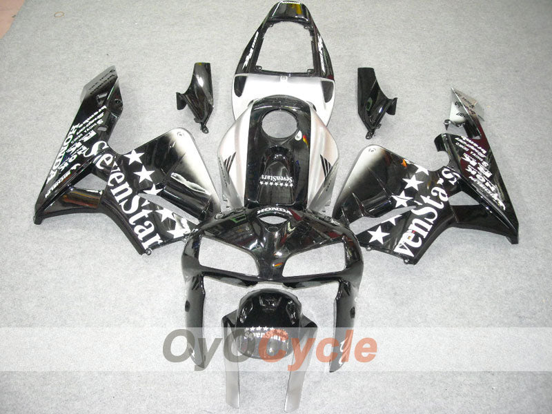 Injection Fairing kit for 05-06 CBR600RR - Black, Silver - SevenStars #OYO87900347