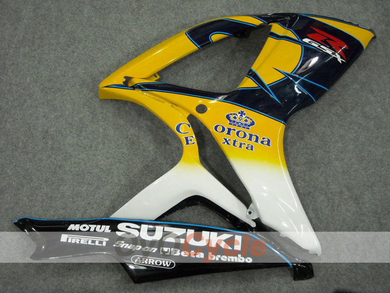 Injection Fairing kit for 06-07 GSX R600 - Yellow, Black - Corona, MOTUL #OYO87901430