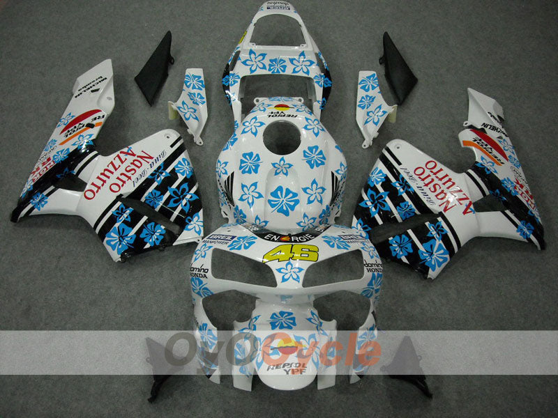 Injection Fairing kit for 03-04 CBR600RR - White, Black - Nastro Azzurro #OYO87902539 Main image