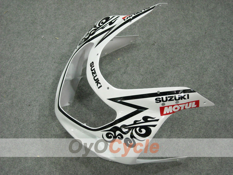 Injection Fairing kit for 01-03 GSX R600 - White, Black - Corona, MOTUL #OYO87901036