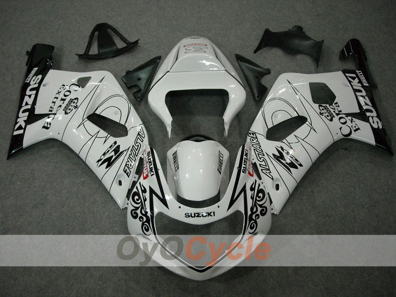 Injection Fairing kit for 01-03 GSX R600 - White, Black - Corona, MOTUL #OYO87901036 Secondary image