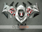 Injection Fairing kit for 05-06 NINJA ZX-6R - Red, Silver - Flame #OYO87901864