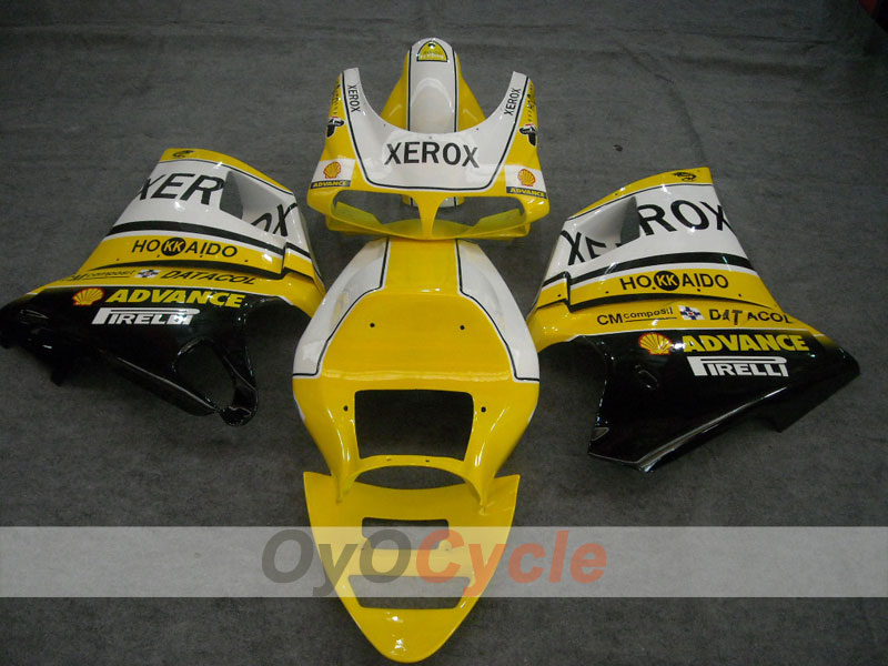Injection Fairing kit for 02-04 Ducati 998 - Yellow, White - Xerox #OYO87902315