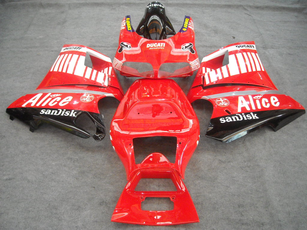 Injection Fairing kit for 94-02 Ducati 748 - Red, Black - Alice #OYO87902029