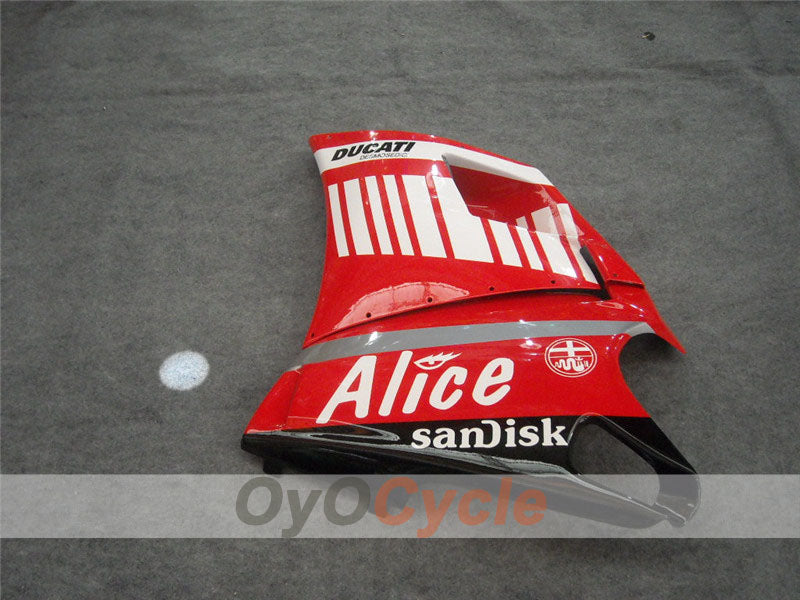 Injection Fairing kit for 99-02 Ducati 996 - Red, White - Alice #OYO87902188