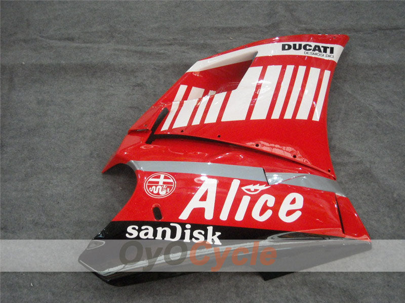 Injection Fairing kit for 02-04 Ducati 998 - Red, Black - Alice #OYO87902254