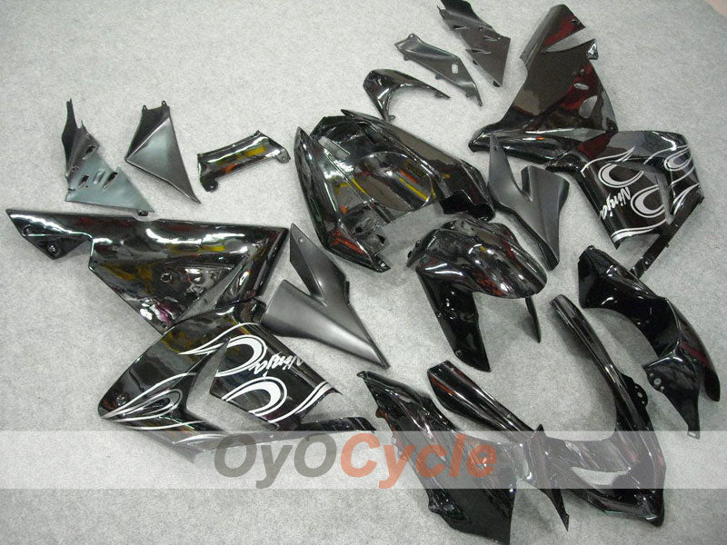 Injection Fairing kit for 04-05 NINJA ZX-10R - White, Black - Flame #OYO87901533 Secondary image