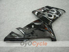 Injection Fairing kit for 04-05 NINJA ZX-10R - White, Black - Flame #OYO87901533