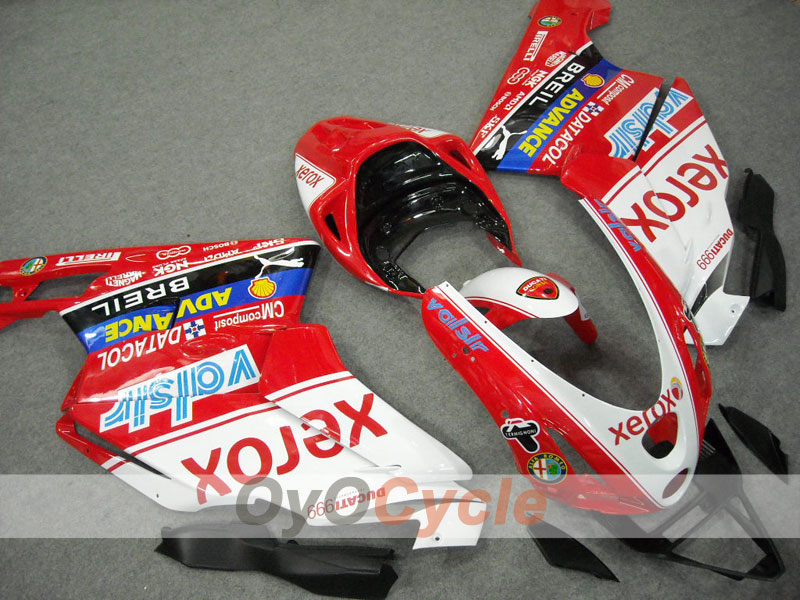 Injection Fairing kit for 03-04 Ducati 749 - Red, White - Xerox #OYO87902136