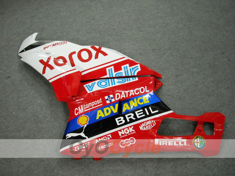 Injection Fairing kit for 03-04 Ducati 999 - Red, White - Xerox #OYO87902360