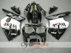 Injection Fairing kit for 00-01 NINJA ZX-12R - White, Black - West #OYO87903078
