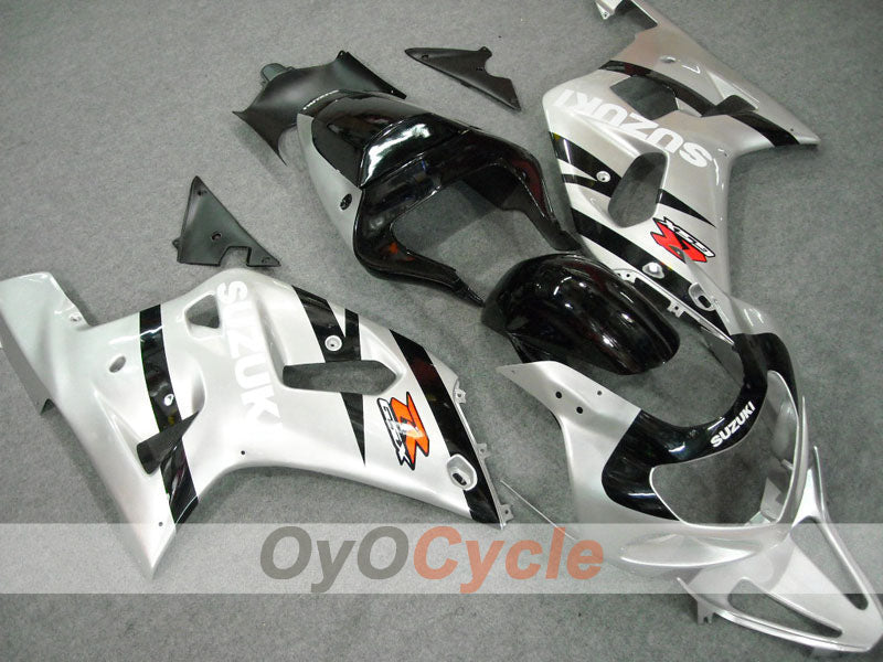 Injection Fairing kit for 00-03 GSX R750 - Black, Silver - Factory Style #OYO87901080 Main image
