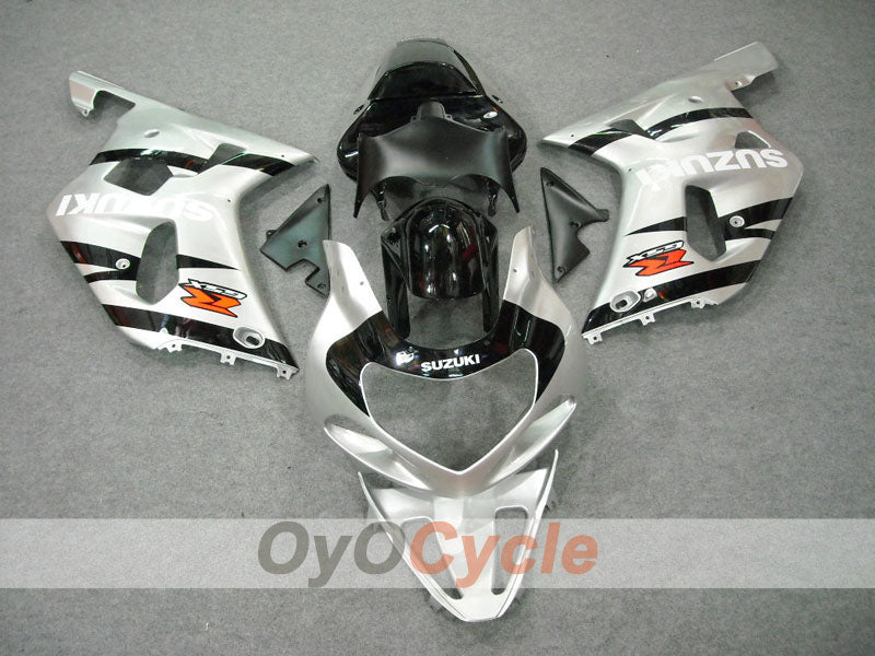 Injection Fairing kit for 00-03 GSX R750 - Black, Silver - Factory Style #OYO87901080 Secondary image