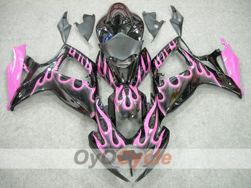 Injection Fairing kit for 06-07 GSX R600 - Black, Pink - Flame #OYO87901493 Secondary image