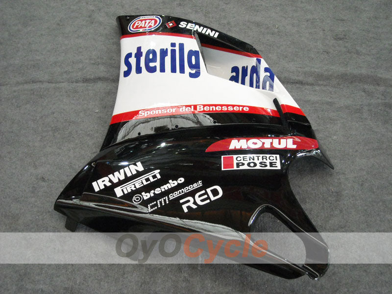 Injection Fairing kit for 02-04 Ducati 998 - White, Black - Sterilgarda #OYO87902308