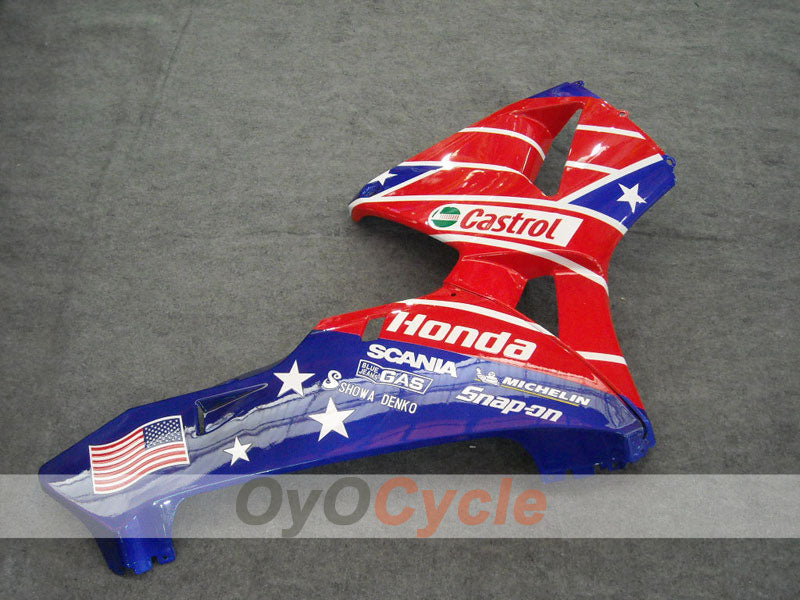 Injection Fairing kit for 03-04 CBR600RR - Red, Blue - Castrol #OYO87902505 Secondary image