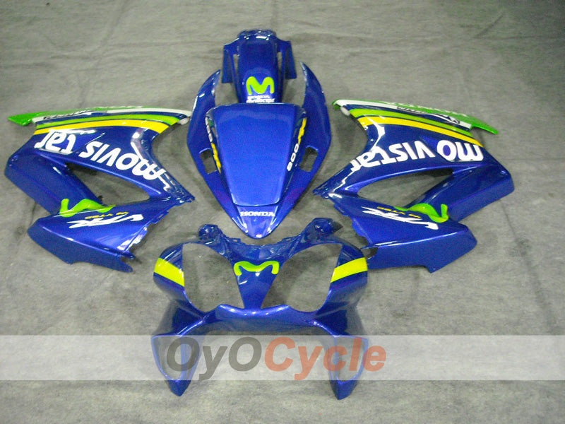 Injection Fairing kit for 02-13 VFR800 - Yellow, Blue - Movistar #OYO87902837