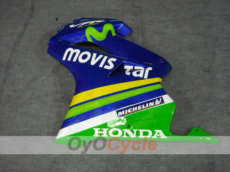 Injection Fairing kit for 02-13 VFR800 - Yellow, Blue - Movistar #OYO87902837