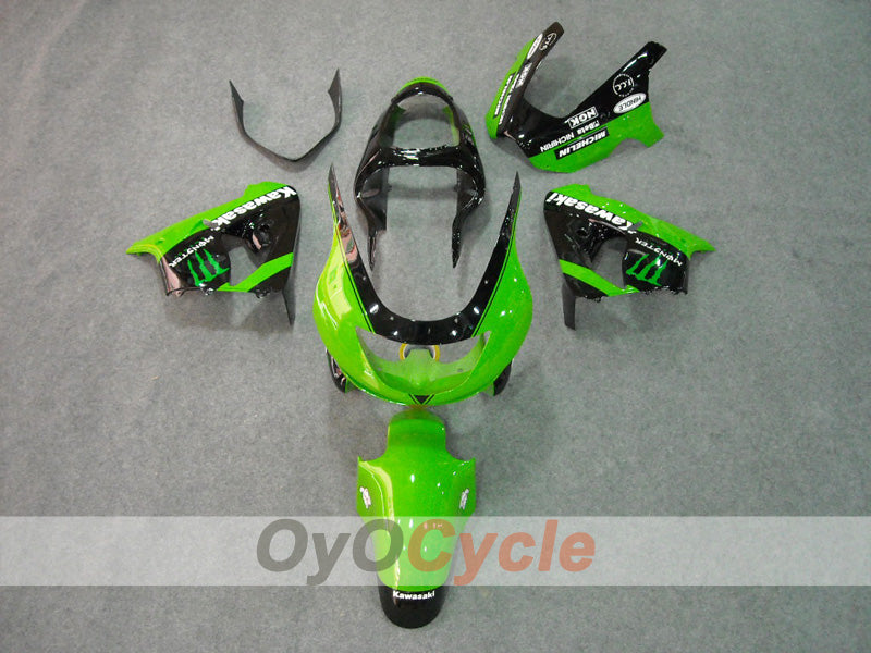 Fairing kit for 98-99 NINJA ZX-9R - Green, Black - Monster #OYO87903016 Main image
