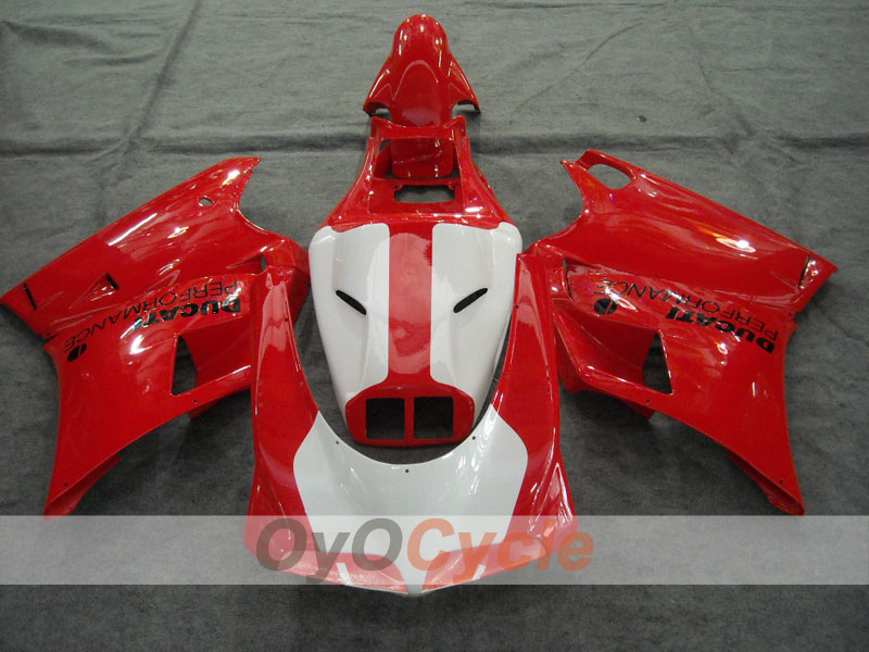 Injection Fairing kit for 02-04 Ducati 998 - Red, White - Factory Style #OYO87902274 Secondary image