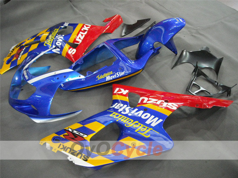 Injection Fairing kit for 00-02 GSX R1000 - Red, Blue - Movistar #OYO87901739 Secondary image
