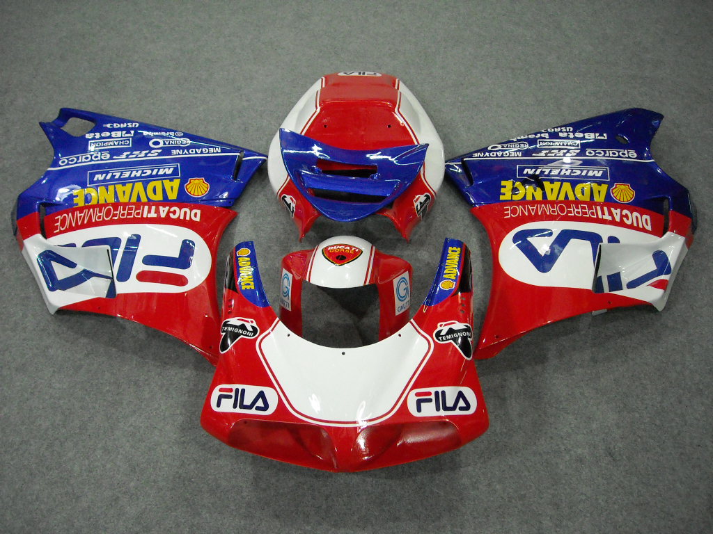 Injection Fairing kit for 94-02 Ducati 748 - Red, Blue - FILA #OYO87902061