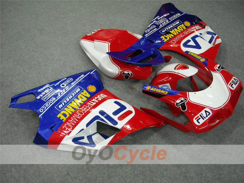 Injection Fairing kit for 02-04 Ducati 998 - Red, Blue - FILA #OYO87902286 Main image