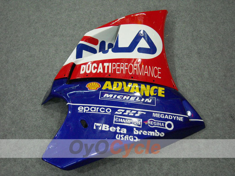 Injection Fairing kit for 99-02 Ducati 996 - Red, Blue - FILA #OYO87902217