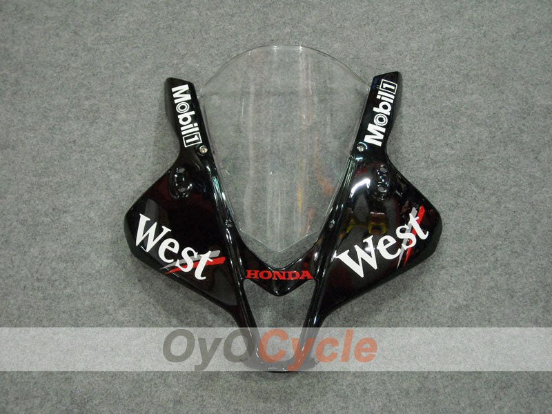 Injection Fairing kit for 07-08 CBR600RR - White, Black - West #OYO87900440