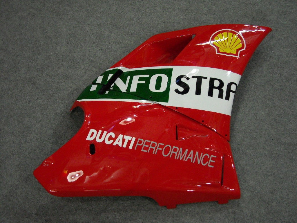 Injection Fairing kit for 99-02 Ducati 996 - Red, White - INFO STRADA #OYO87902219