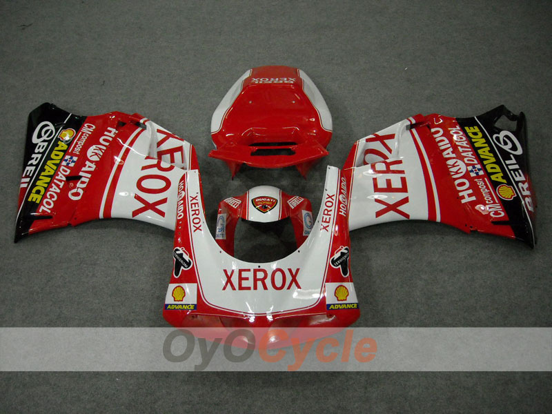 Injection Fairing kit for 94-02 Ducati 748 - Red, White - Xerox #OYO87902085