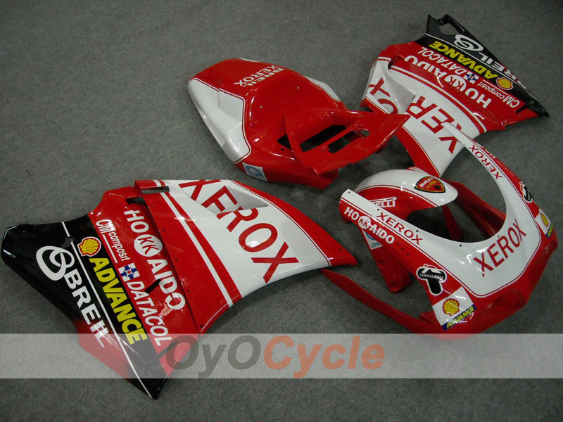 Injection Fairing kit for 02-04 Ducati 998 - Red, White - Xerox #OYO87902312