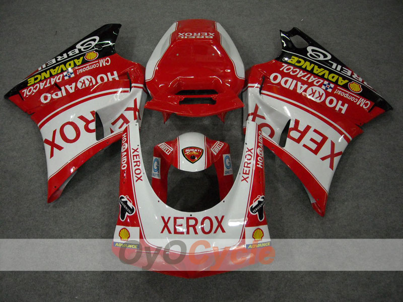 Injection Fairing kit for 02-04 Ducati 998 - Red, White - Xerox #OYO87902312