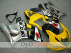 Injection Fairing kit for 04-05 GSX R750 - Yellow, Silver - Factory Style #OYO87901171