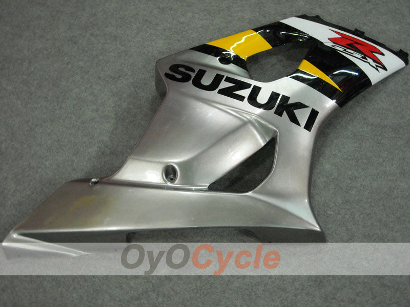 Injection Fairing kit for 04-05 GSX R750 - Yellow, Silver - Factory Style #OYO87901171
