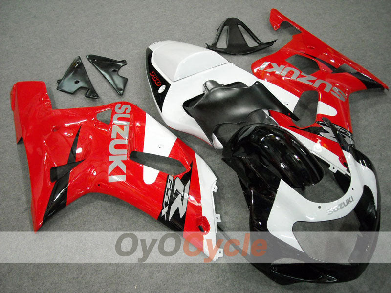 Injection Fairing kit for 00-03 GSX R750 - Red, Black - Factory Style #OYO87901074 Main image