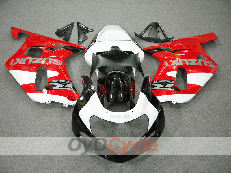 Injection Fairing kit for 00-03 GSX R750 - Red, Black - Factory Style #OYO87901074