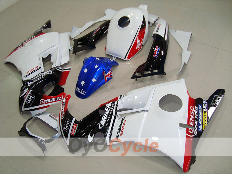 Fairing kit for 91-94 Honda CBR600 F2 - White, Black - Lee #OYO87903065 Main image