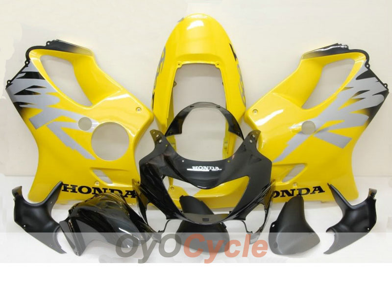 Injection Fairing kit for 99-00 CBR600F4 - Yellow, Black - Factory Style #OYO87900135 Main image